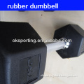 High quality rubber dumbbells with bar